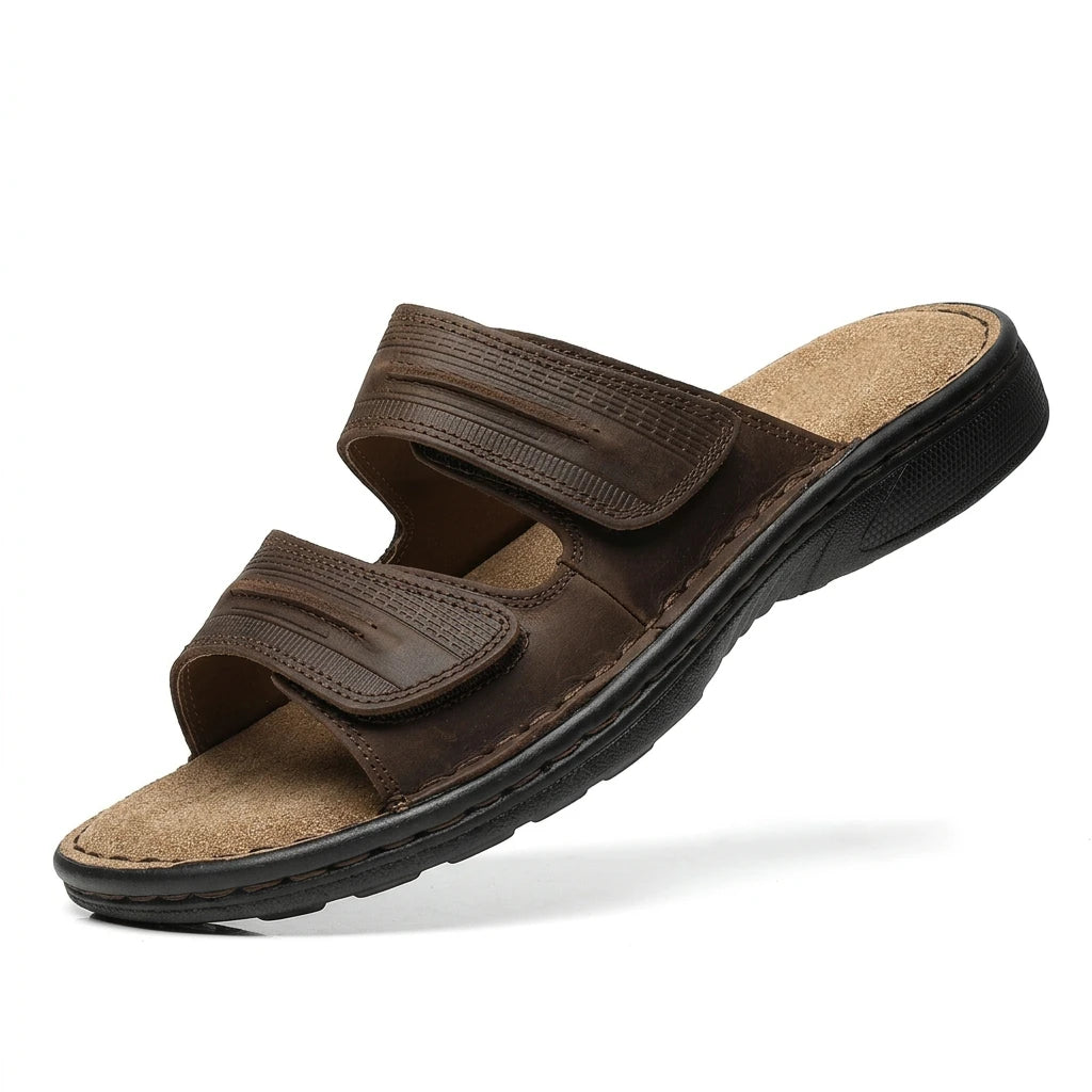 Sandales homme cuir sport extérieur antidérapantes - Variation 1 Image